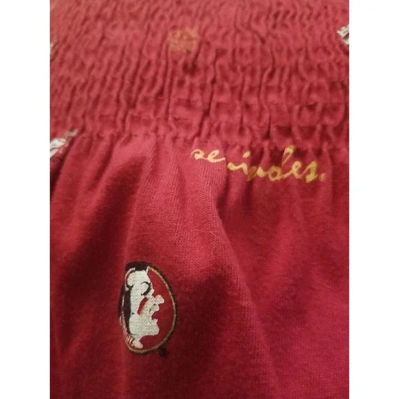 es COLLEGE CLASSICS SUNDRESS STRAPLESS FS Seminole Red White Strips Size XL - Picture 12 of 12